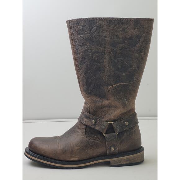 Harley Davidson Salley 11-inch Brown Leather Motorcycle Boots Women's Sz 8.5 - Picture 6 of 11